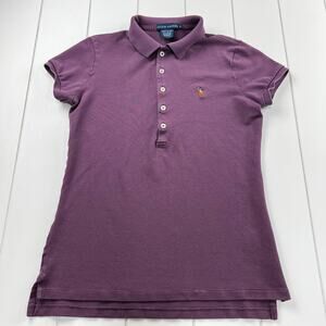 Ralph Lauren Vintage Purple Polo Shirt Y2K women’s size Medium